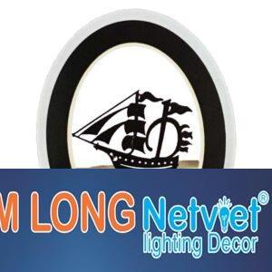 Đèn vách cổ điển L205*H265, LED 24W, hình con tàu