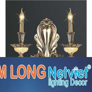 Đèn vách nến kiểu cổ điển L370-270*H410, E14*2 Lamp