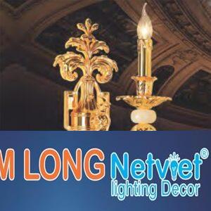 Đèn tường nến đồng phong cách cổ điển L270*H400 - E14*1 Lamp