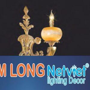Đèn tường nến đồng phong cách cổ điển L330*H600 - E14*1 Lamp