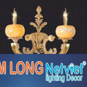 Đèn tường nến đồng phong cách cổ điển L380*H600 - E14*2 Lamp