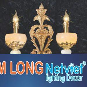 Đèn tường nến đồng phong cách cổ điển L350*H450 - E14*2 Lamp
