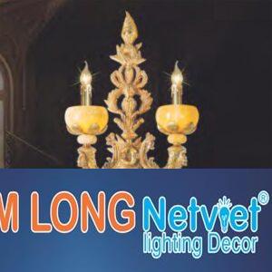 Đèn tường nến đồng phong cách cổ điển L350*H750 - E14*2 Lamp