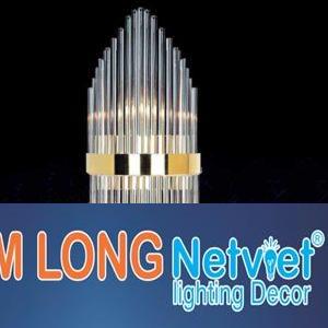Đèn vách pha lê L220 x H550, E14 x 2 lamp