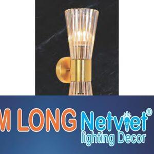 Đèn vách pha lê L120 x H400, E14 x 2 lamp