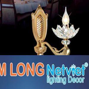 Đèn vách pha lê nến L180 x H330, E14 x 1 lamp