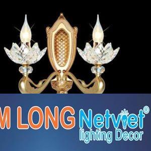 Đèn vách pha lê nến L180 x H330, E14 x 2 lamp