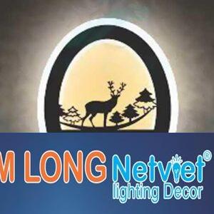 Đèn vách cổ điển L205*H265, LED 24W, hình con tuần lộc