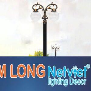 Đèn trụ cổng quả cầu Ø720*H2840- E27*2 lamp