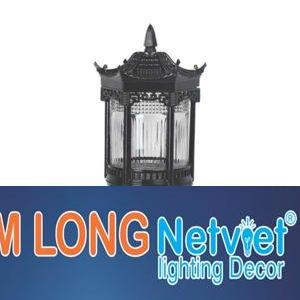 Đèn trụ cổng vuông Ø180*H370, E27*1 Lamp