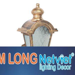 Đèn vách ngoài trời vuông Ø250*H370, E27*1 Lamp, Vỏ màu vàng đồng