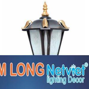 Đèn trụ cổng vuông E27, Ø160 x H380