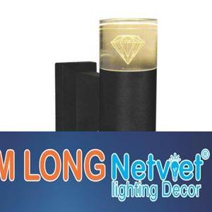 Đèn Led ngoài trời Ø90*L150*H230, 9W*2 ánh sáng vàng